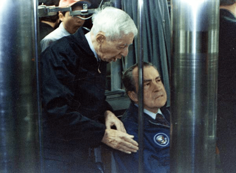 Nixon and Rickover aboard